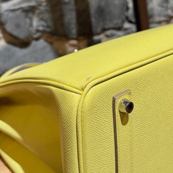Hermès Soufre Yellow Epsom PHW Birkin 35 Bag - Picture 8 of 15